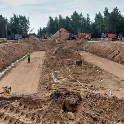 В пос. Обухово строят современные очистные сооружения